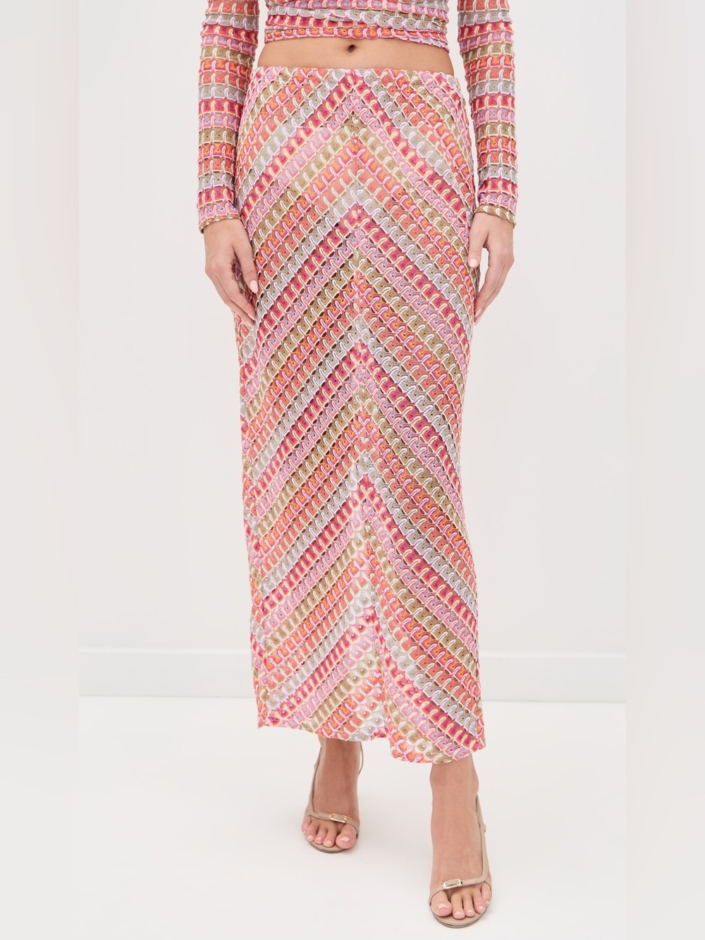 Hill House The Zoey Crochet Maxi Skirt Sz XS Boho Beach Open Knit Tuckernuck